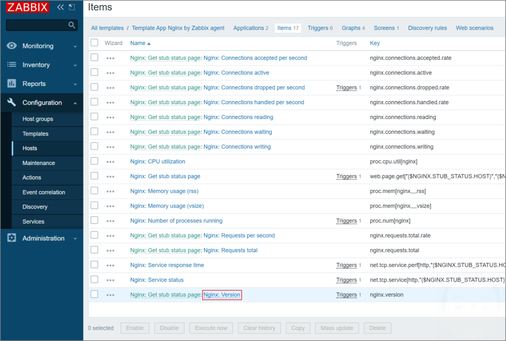 Configure Nginx Monitoring on Zabbix 5.0 – Umount Blog
